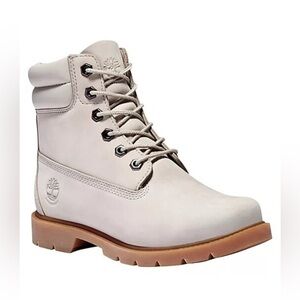 TIMBERLAND Women's Linden Woods 6-Inch Waterproof Boot Light Taupe Nubuck Sz 7.5